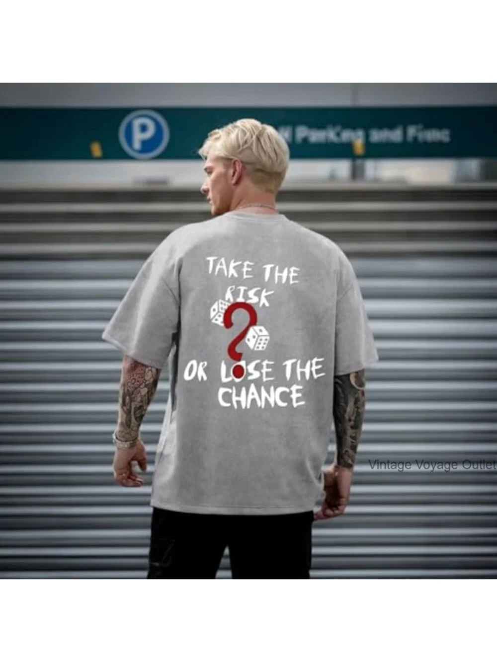 Oversized Vintage Acid Wash Cotton Graphic Tee Inspirational Streetwear T-Shirt